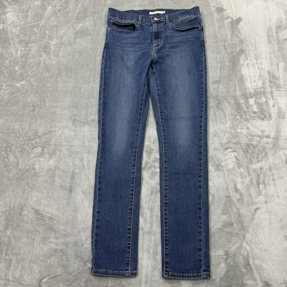 Levis Jeans Womens 30 Blue Slimming Skinny Stretch Medium Wash Denim Pocket Logo
